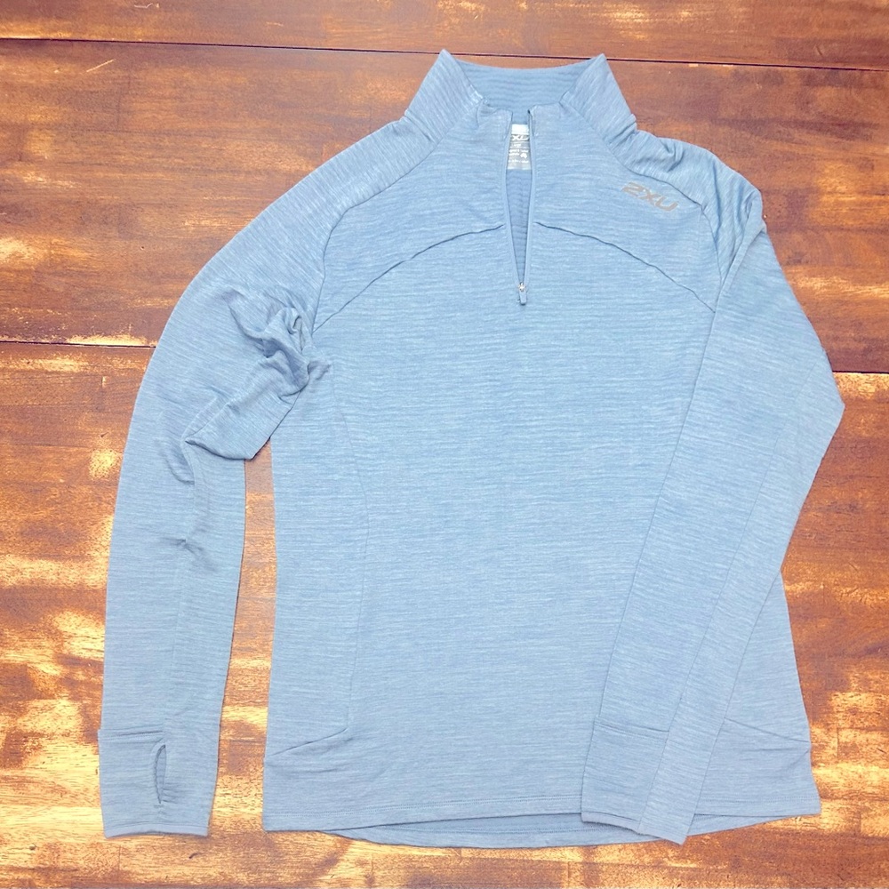 2XU Blue Ignition Quarter-Zip Pullover